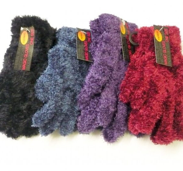 LADIES FEATHER MAGIC GLOVES - ASSORTED COLOURS