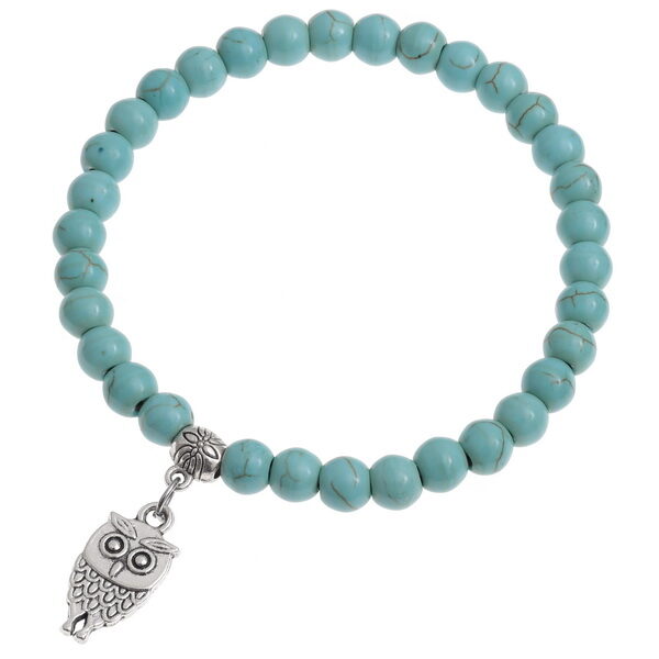 STRETCH BRACELET WITH OWL CHARM