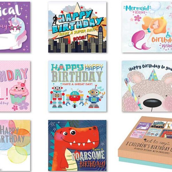 8 KIDS BIRTHDAY CARDS