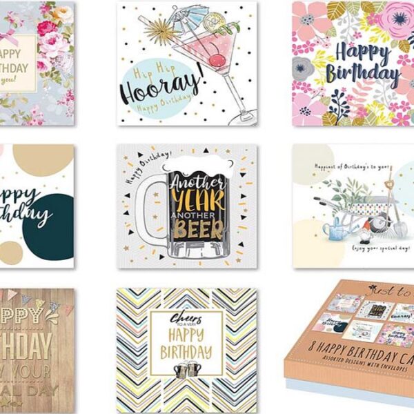 8 ADULT BIRTHDAY CARDS