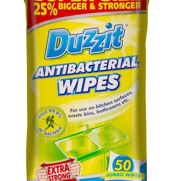 Duzzit antibacterial jumbo wipes 50 pack