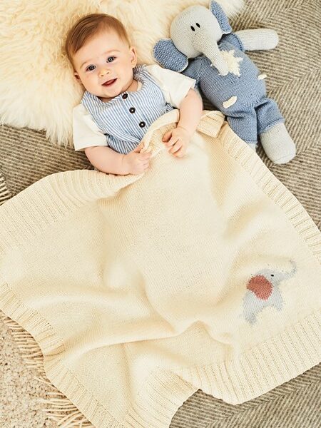 ADAM & ASTRID ELEPHANT TOYS & BLANKET KNITTERN PATTERN