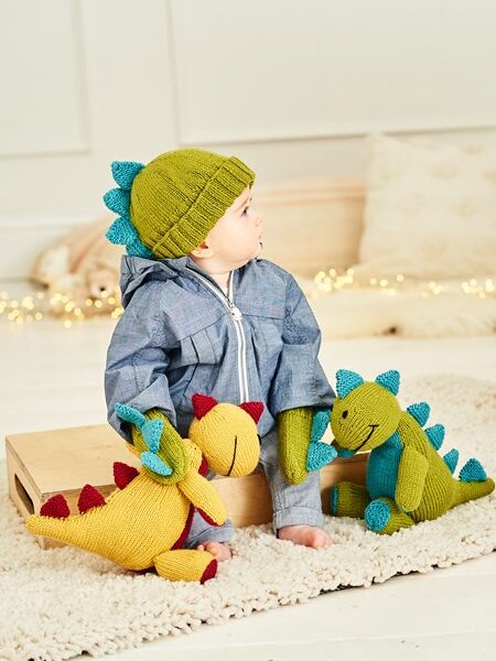 DANNY & THE DINOSAUR TOY WITH HAT & MITTENS
