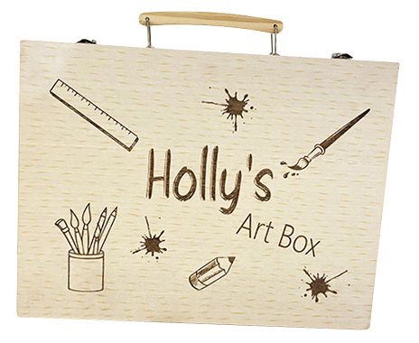 ART SET IN WOODEN CASE